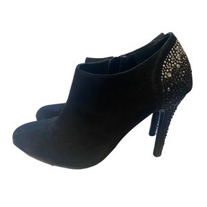 Aldo black rhinestone sparkle heel bootie